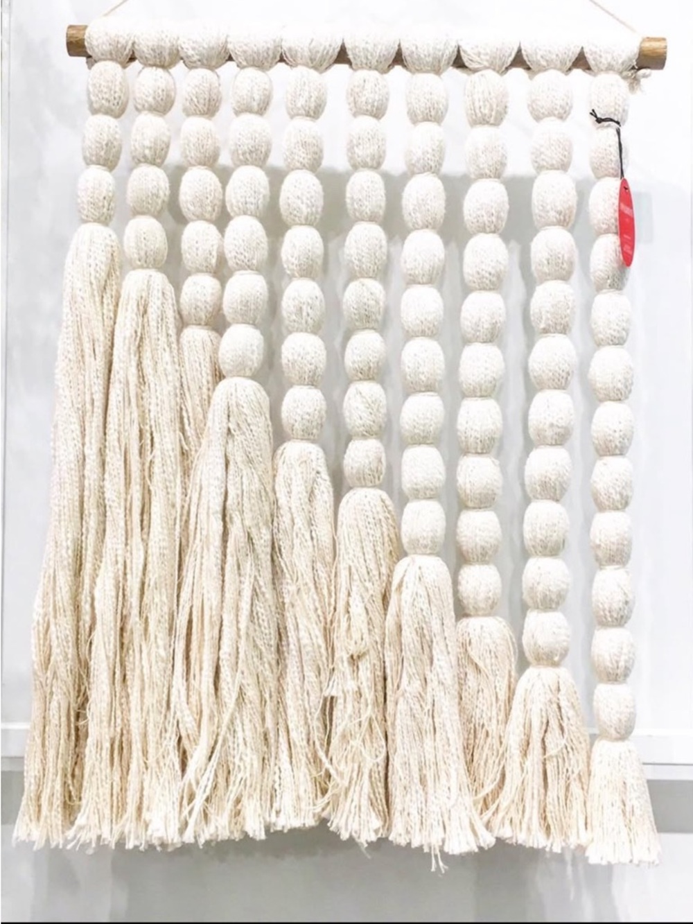 Opalhouse Handwoven Macrame Cream Chunky Tassel Wall Hanging Tapestry